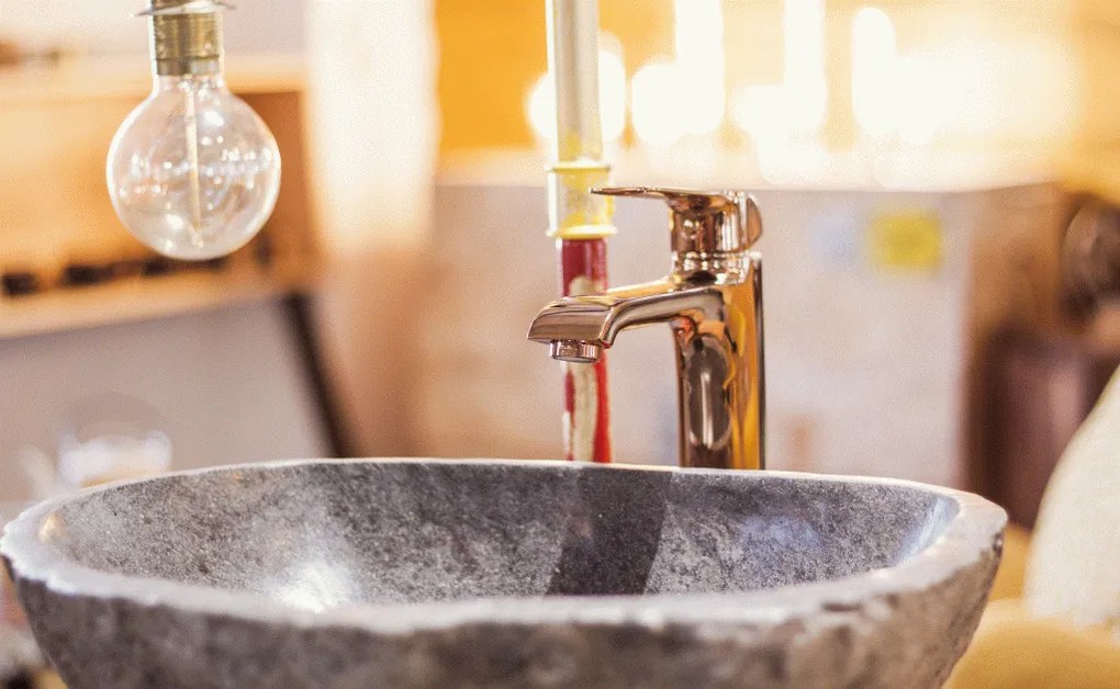 Lavoar din piatră naturală de râu Lavabo Cut - mic
