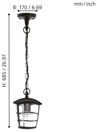 Eglo 93406 - Candelabru LED de exterior ALORIA, 1x E27/8,5 W/230 V, IP44