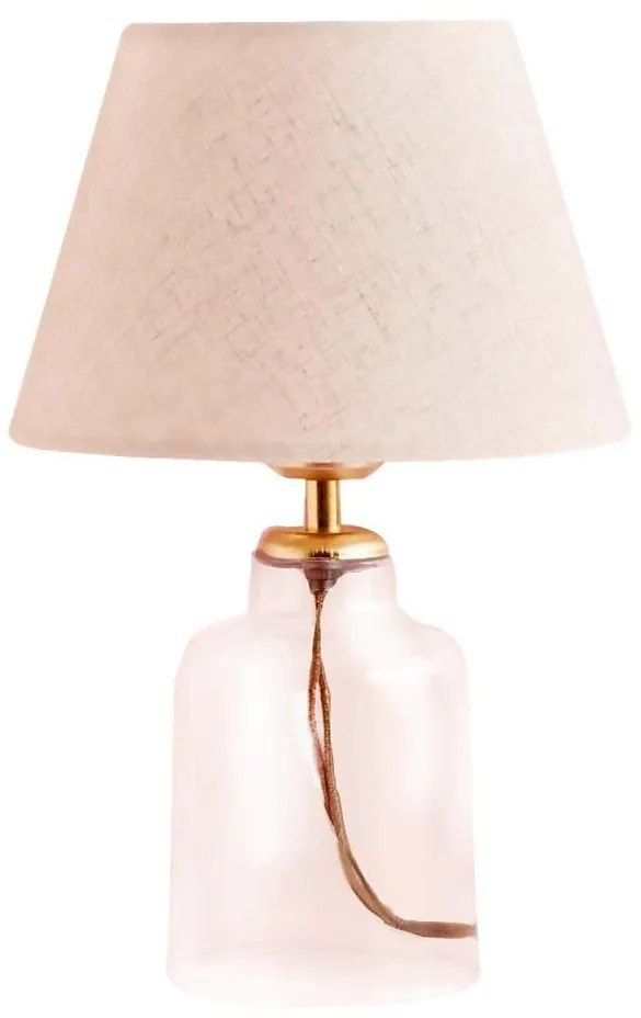 Lampă de masă AYD 1xE27/40W/230V crem/transparentă