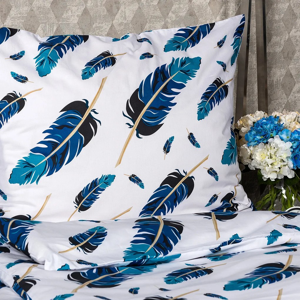 Lenjerie pat 4Home Feathers din bumbac, 140 x 220 cm, 70 x 90 cm, 140 x 220 cm, 70 x 90 cm