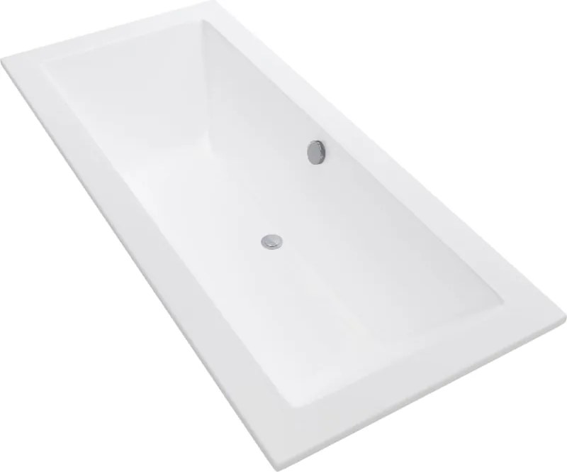 Mexen Cube cadă dreptunghiulară 170 x 80 cm, albă - 55051708000