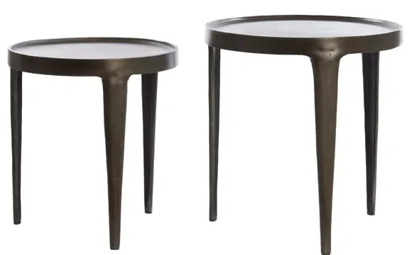 Măsuță auxiliară rotundă din metal ø 43 cm Tobias – Light &amp; Living