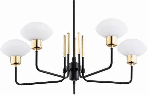 Argon 2128 - Lustr RAVELLO 5xE14/15W/230V negru/auriu pe tijă