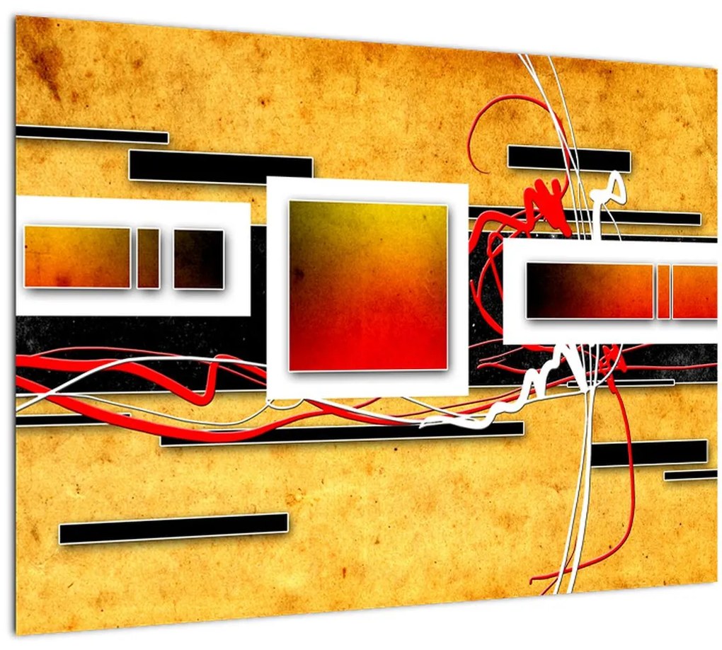 Tablou pe sticlă - Abstract (70x50 cm)
