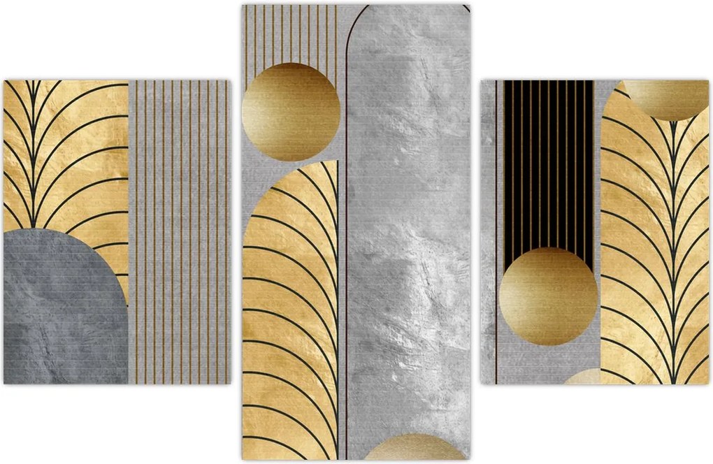 Tablou - Decorațiuni de aur (90x60 cm)