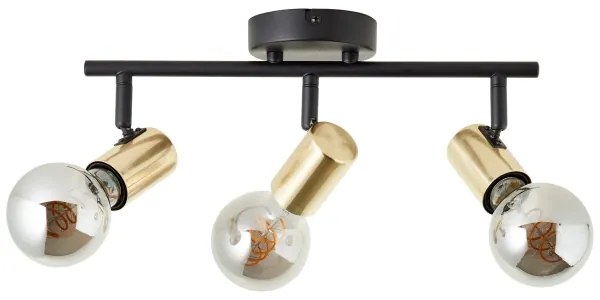 Brilliant - Plafonieră cu 3 spoturi KERRY 3xE27/40W/230V negru/alamă