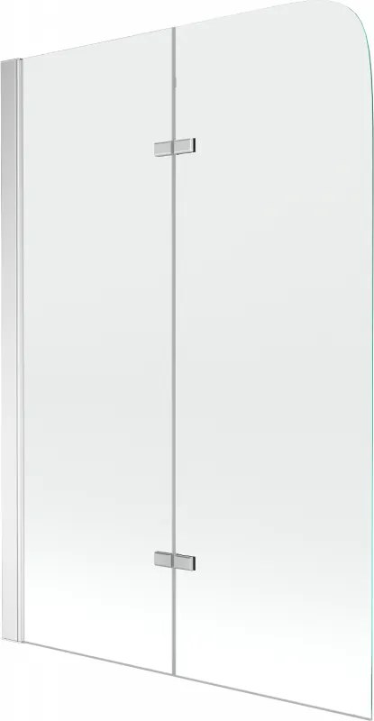 Mexen Felix paravan de cadă cu 2 panouri 100 x 140 cm, transparent, crom - 890-100-002-01-00