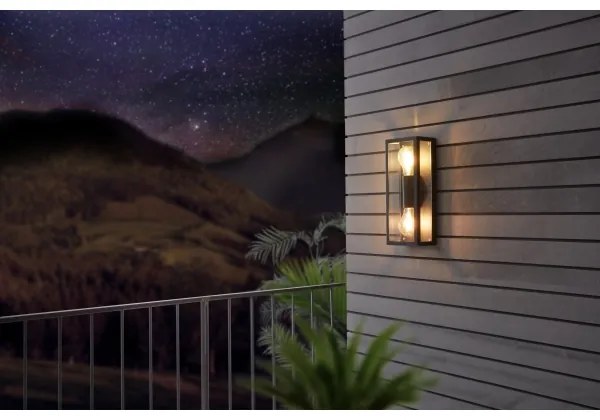 Eglo 98273 - Aplică perete exterior ALAMONTE 2xE27/60W/230V IP44