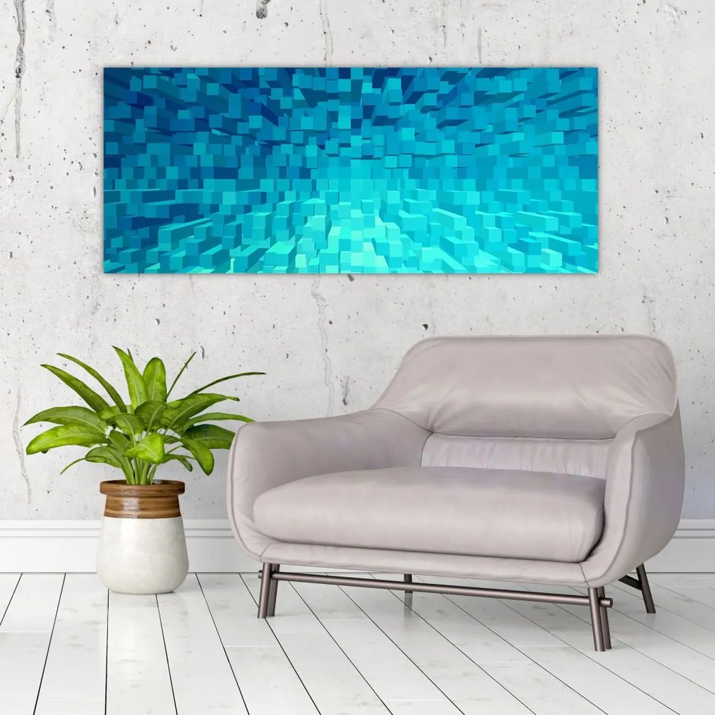 Tabloul - cuburi abstracte (120x50 cm)