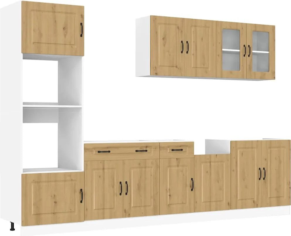 vidaXL Set dulap de bucătărie 7 piese „Kalmar” stejar artizanal lemn