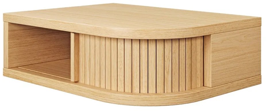 Noptieră în culoare naturală cu aspect de lemn de stejar Farsta – Woodman