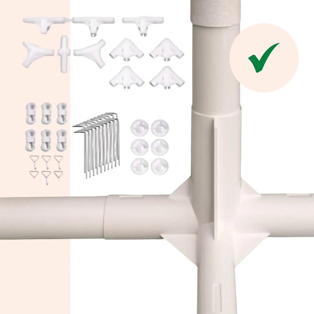 Cort de petrecere NEAPOL, 3x6m, alb Jurhan