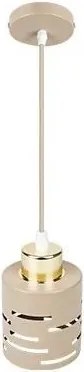 Candelabru pe cablu ELEN 1xE27/35W/230V bej/auriu