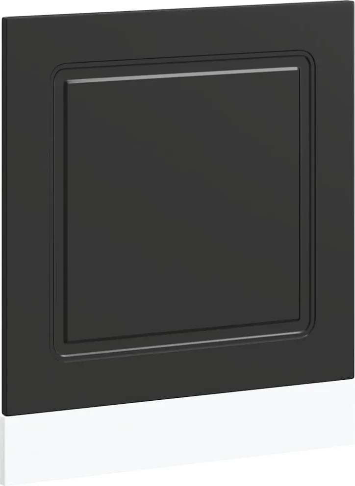 vidaXL Panou pentru mașină de spălat vase Negru lemn de prelucrare