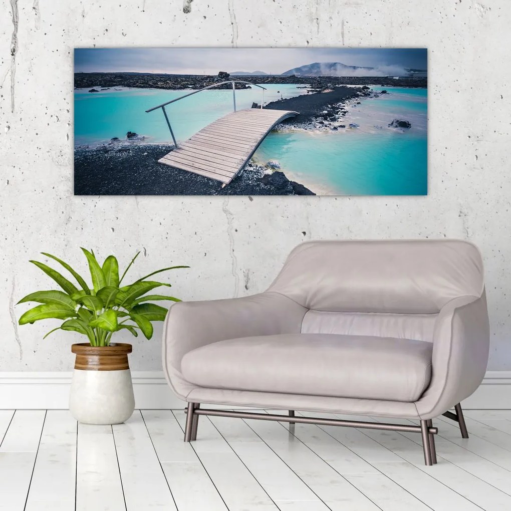 Tablou cu pod din lemn (120x50 cm)
