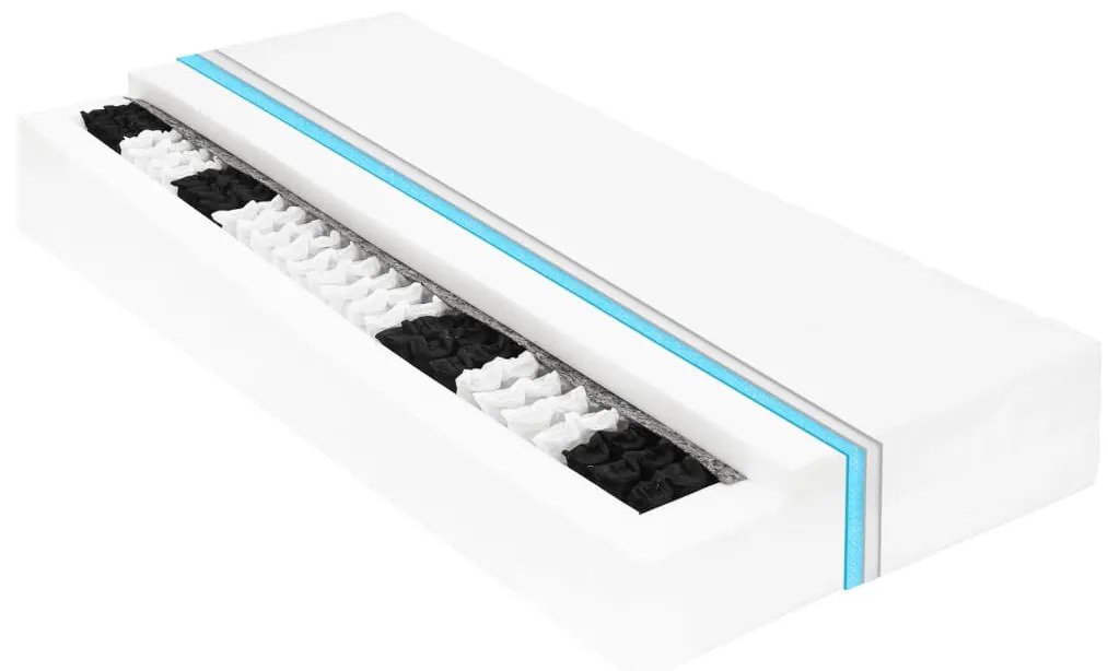 Pat de zi cu saltea si USB, gri deschis, 90x200 cm, textil Gri deschis