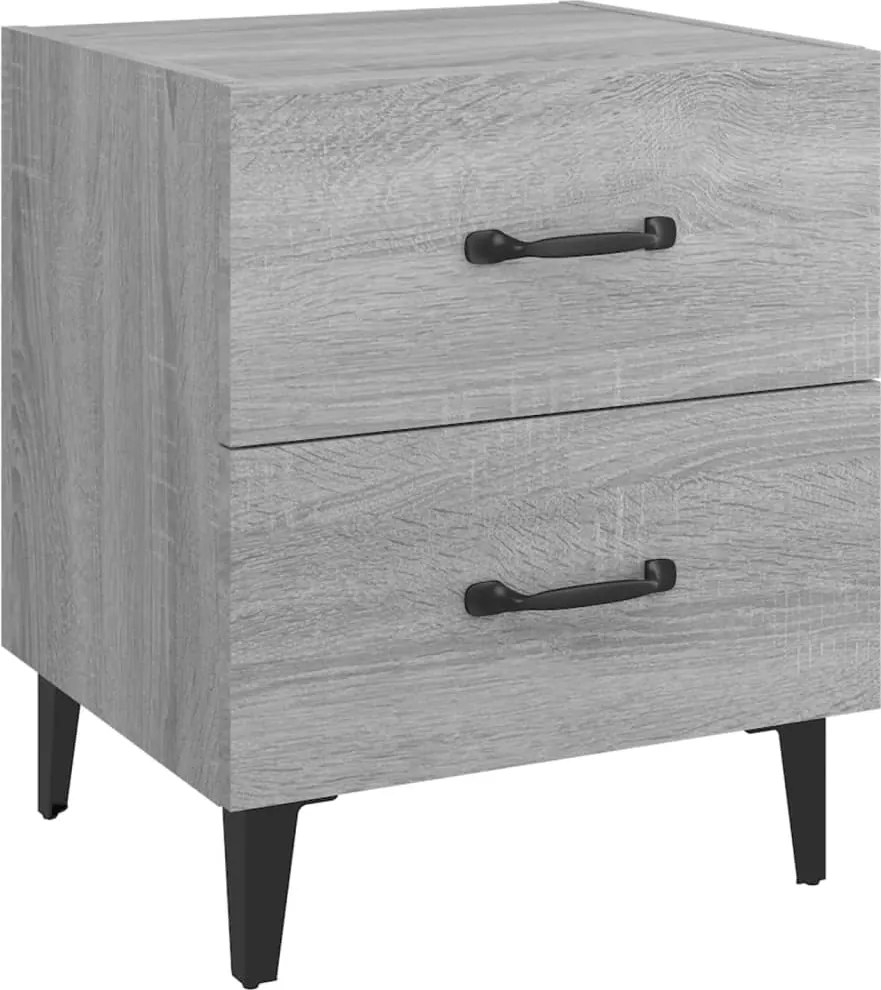 vidaXL Noptieră, sonoma gri, 40x35x47,5 cm