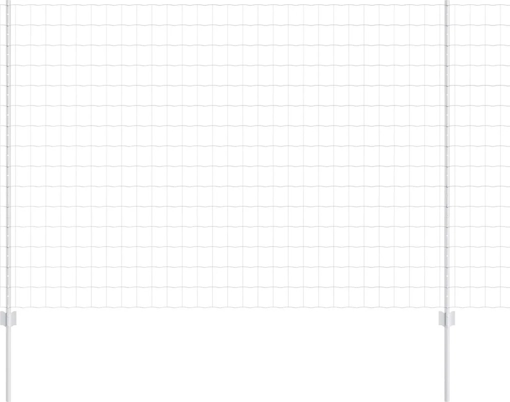 vidaXL Gard cu Stâlp Argintiu 1,5 x 10 m Oțel