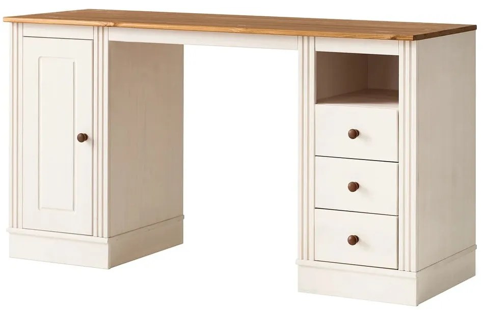 Birou cu blat din lemn de pin 50x140 cm Anita – Støraa