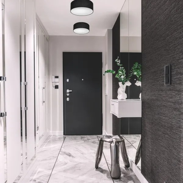 Plafonieră SIRJA DOUBLE 2xE27/15W/230V d. 35 cm negru