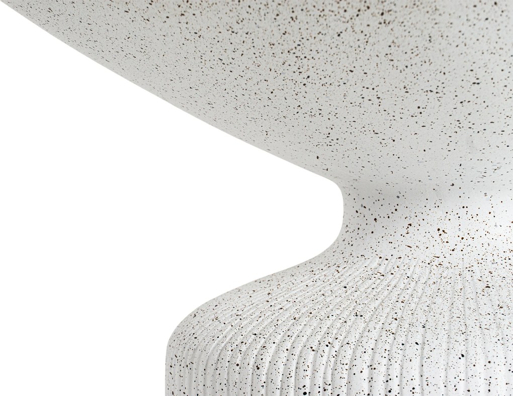 Măsuță de cafea rotundă Sintro 54 cm - terrazzo alb
