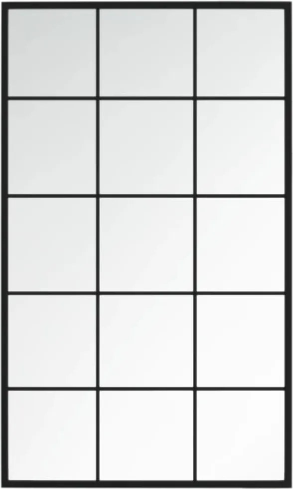 vidaXL Oglindă de perete, negru, 100x60 cm, metal