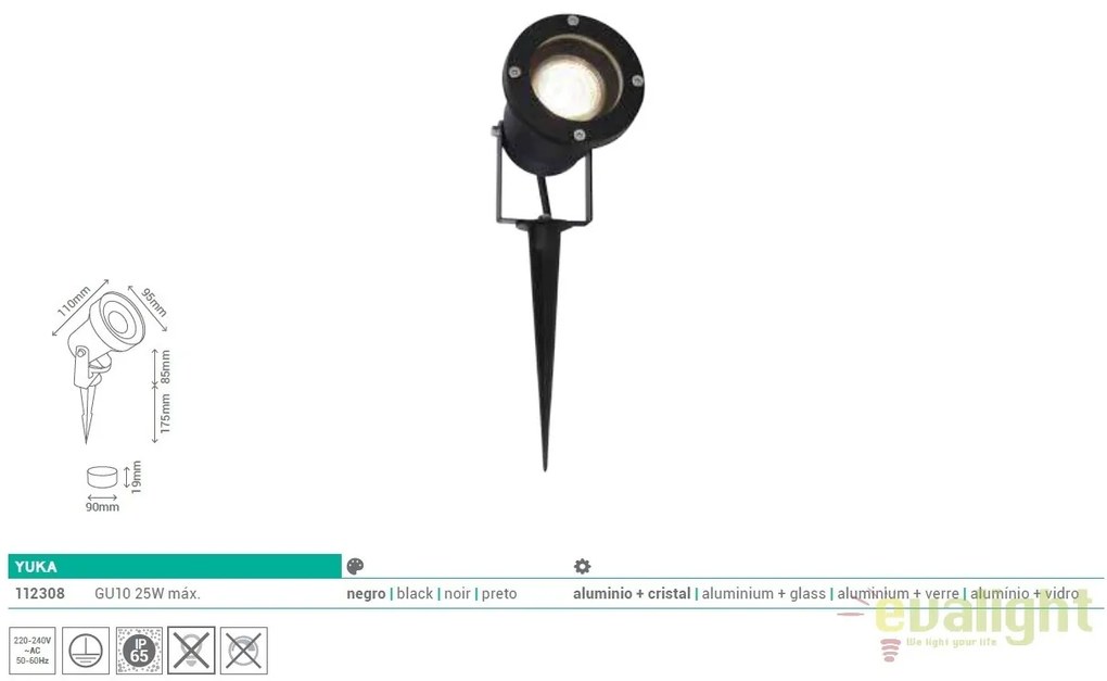 Tarus / Proiector de iluminat exterior YUKA 112308 SU