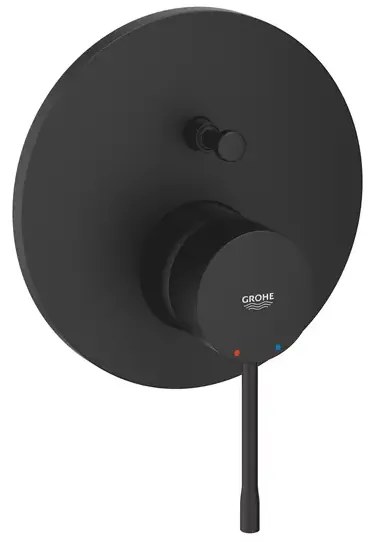 Baterie cada - dus incastrata Grohe Essence negru mat fara corp ingropat