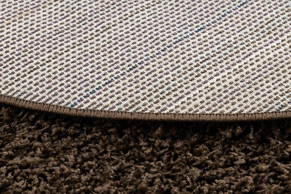Covor SOFFI cerc shaggy 5cm maro - SECUNDAR-COTATI PRODUSUL