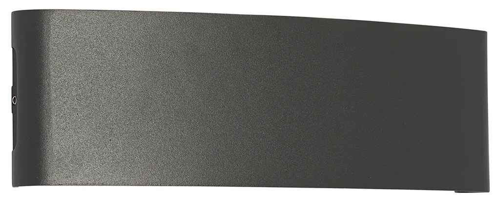 Lampă de perete pentru exterior gri închis incluzând LED 10 lumini IP54 - Silly