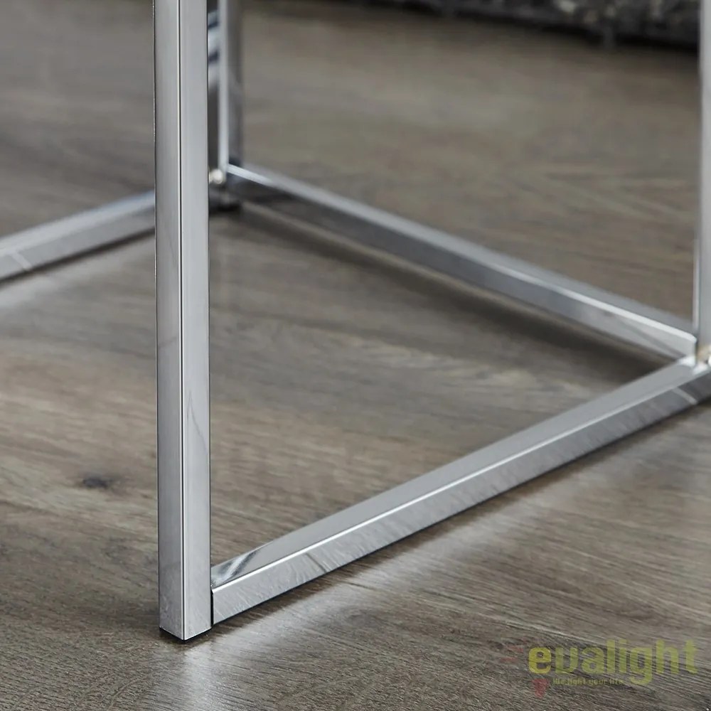 Set de 3 masute albe design modern-lucios, Fusion A-11839 VC