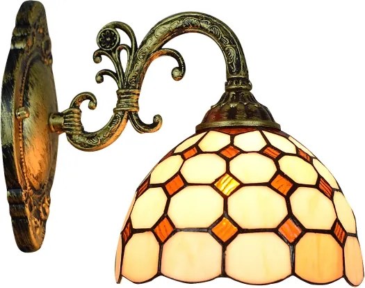 Brilagi - Aplică de perete Tiffany DORAN din vitralii, 1xE27/40W/230V