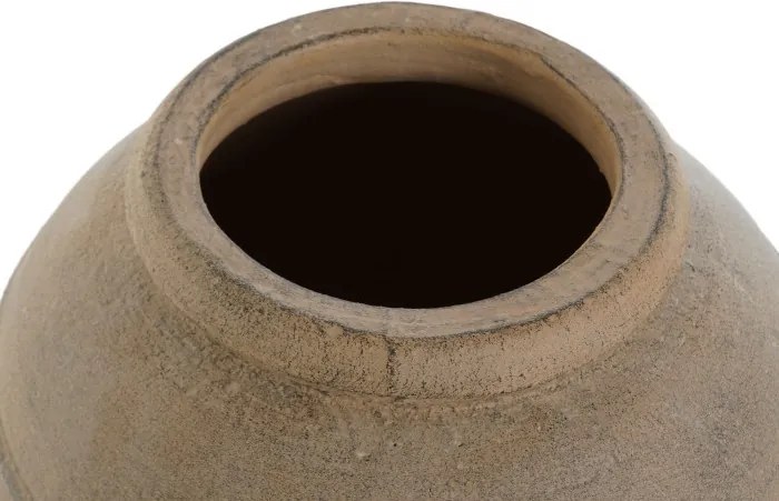 Vază decorativă tip bol, stil industrial minimalist, culoare gri natural, din ciment, „Cement”