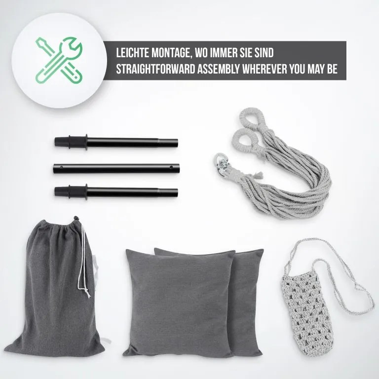 MIADOMODO Balansoar suspendat, antracit