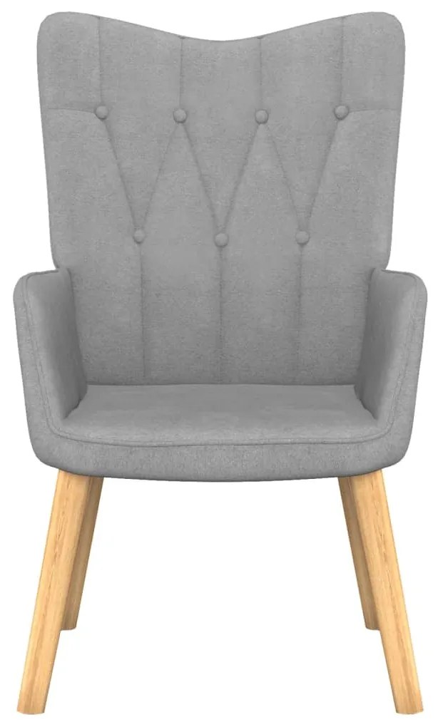 327523 vidaXL Scaun de relaxare, gri deschis, material textil