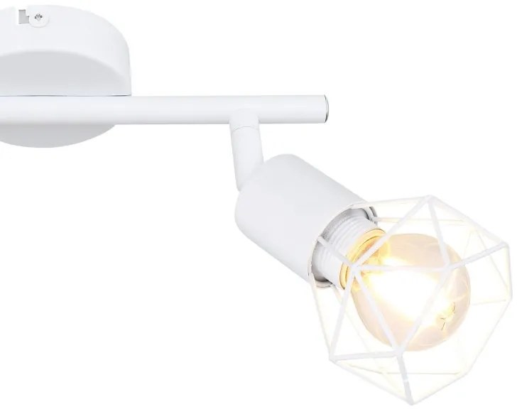 Aplica de perete / tavan cu 2 spoturi design industrial XARA I alb