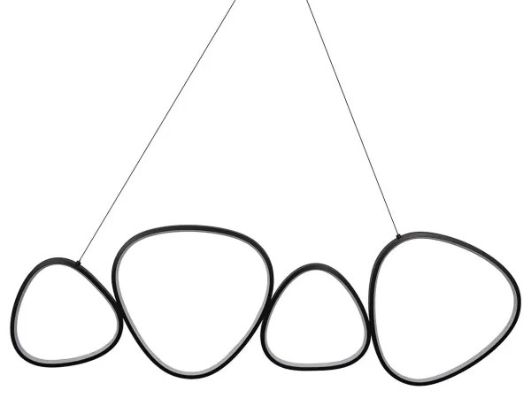 Candelabru suspendat cu cablu LED PETRA, 48W, 230V, 4000K, negru