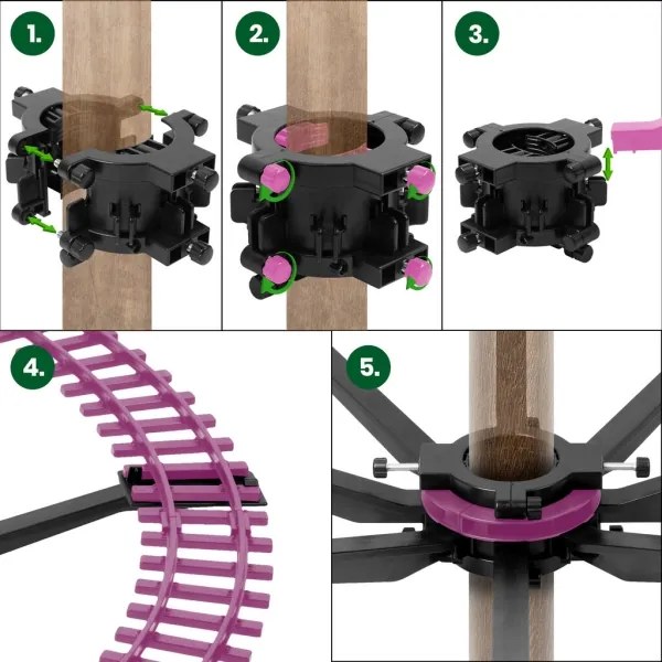 Decorațiune LED de Crăciun 10xLED/4xAA tren