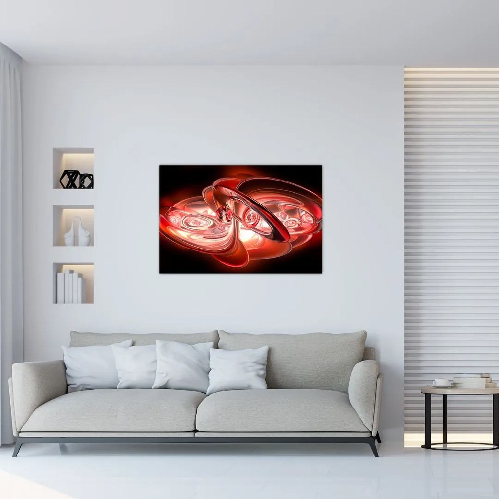 Tabloul - forme roșii (90x60 cm)