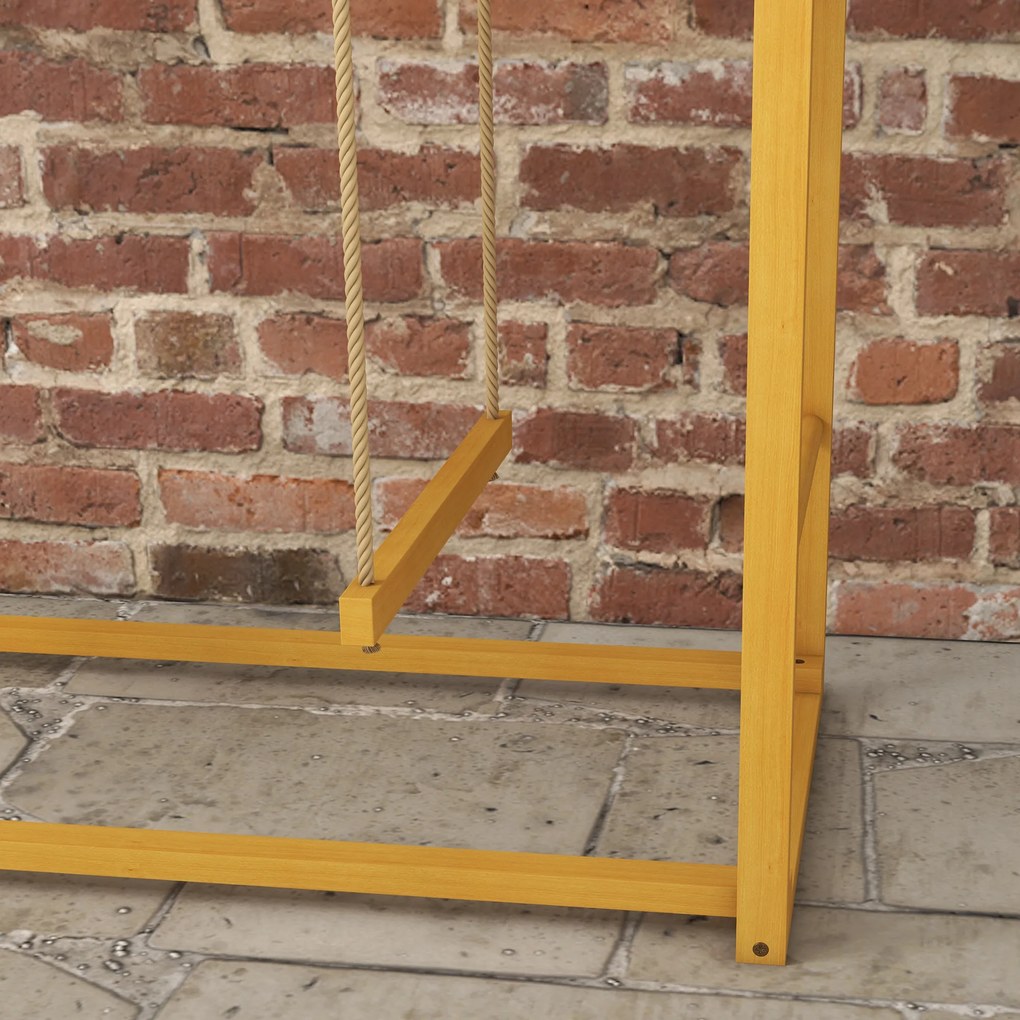 PawHut Structură de joacă pentru găini cu leagăne și scară, pentru 3-4 găini, structură de cățărat din lemn | Aosom Romania