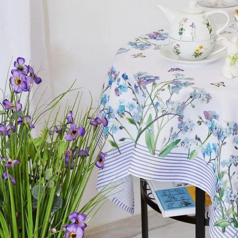 decoDoma Mănunchi de iarbă ornamentală, flori mov, 70 cm