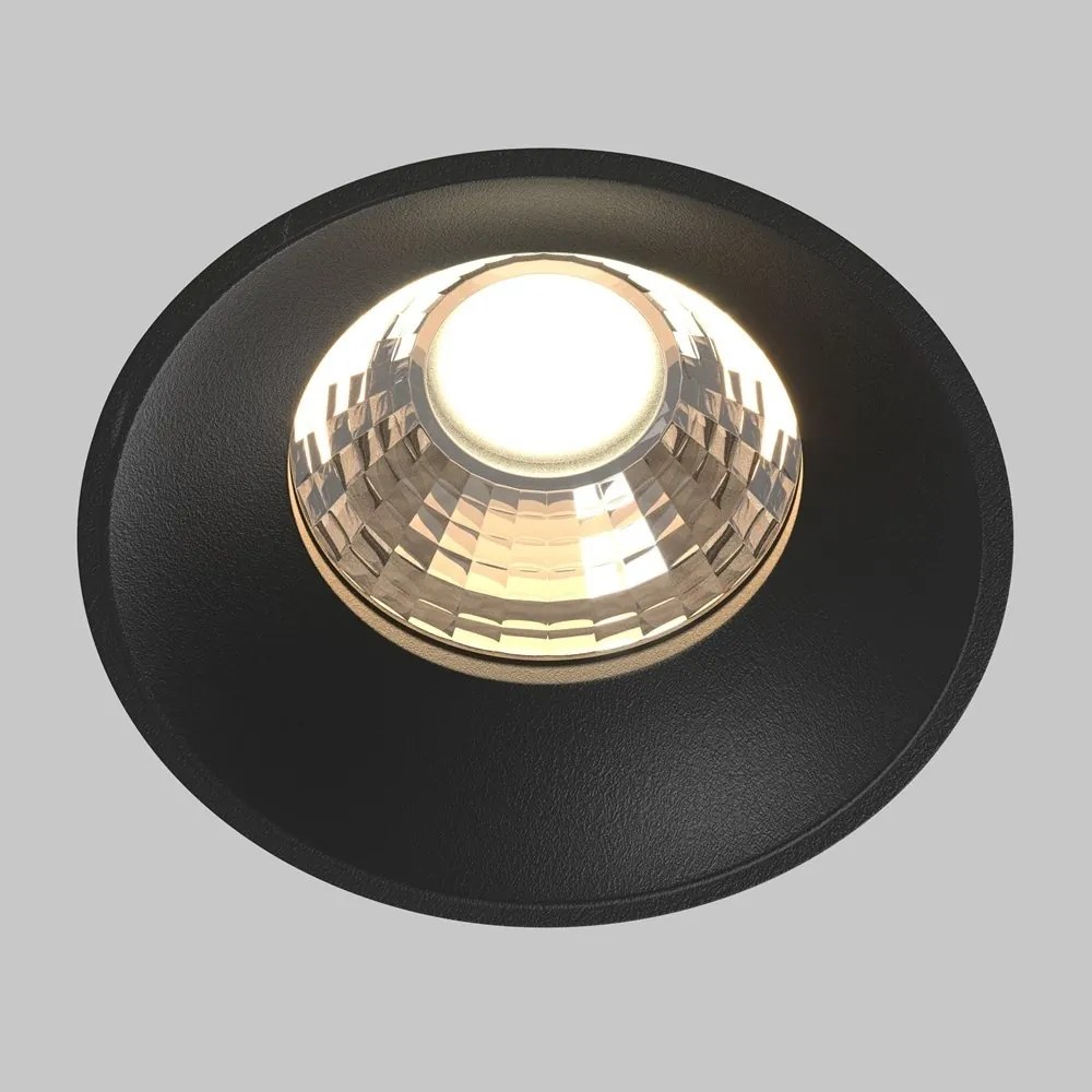 Spot LED incastrabil design tehnic Round D-11,5cm negru