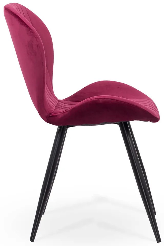 RESIGILAT - Scaun living din catifea BUC 248U visiniu