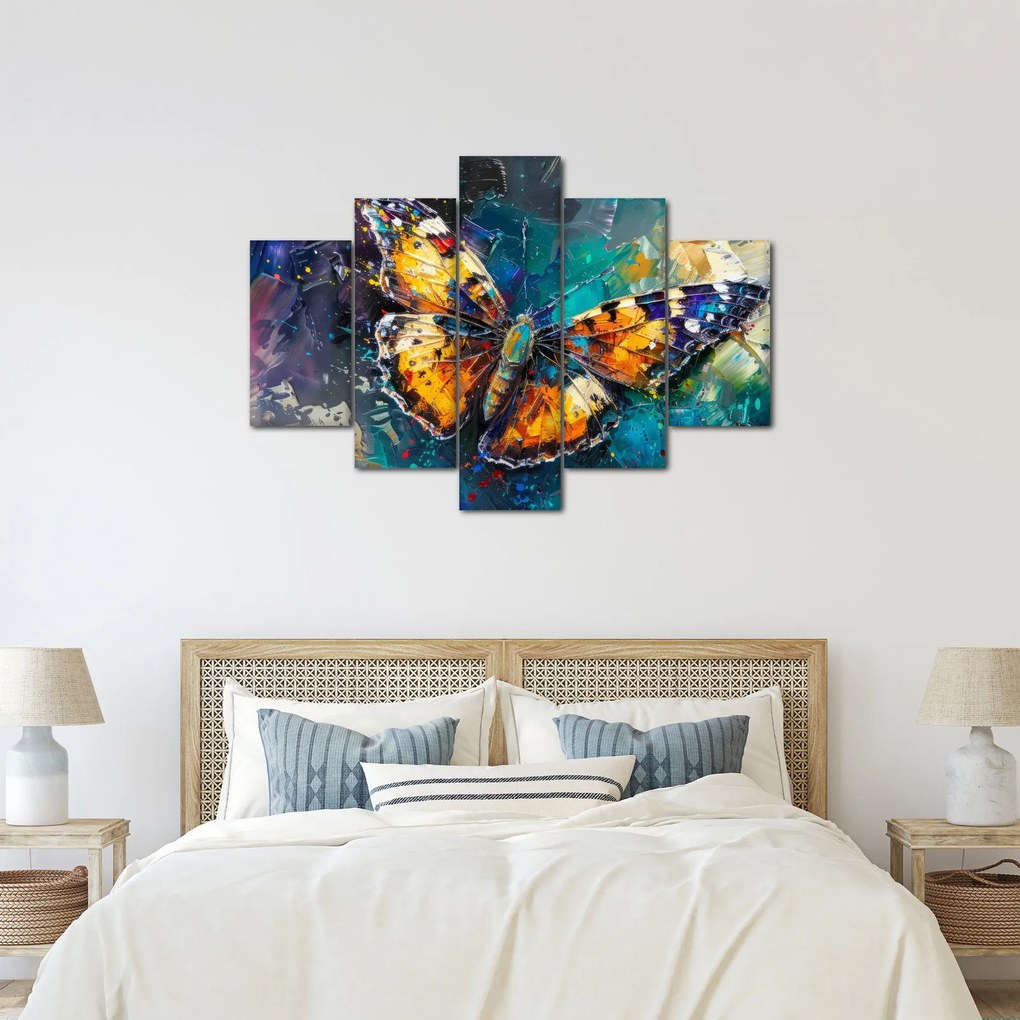 Tablou - Fluture, pictură în ulei (150x105 cm)
