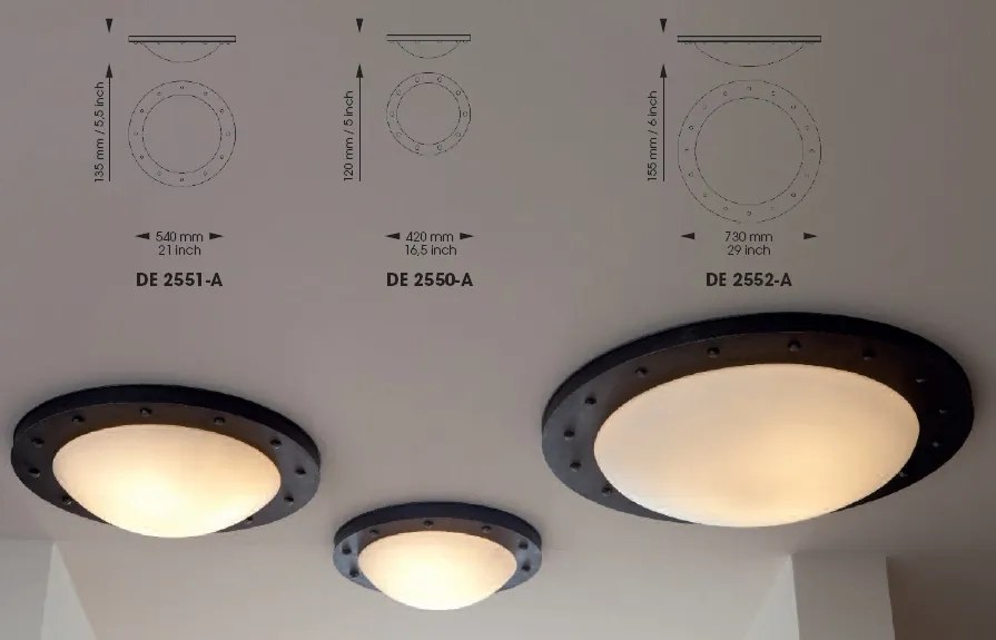 Aplica exterior design industrial din fier forjat DE 2552-A, 73cm