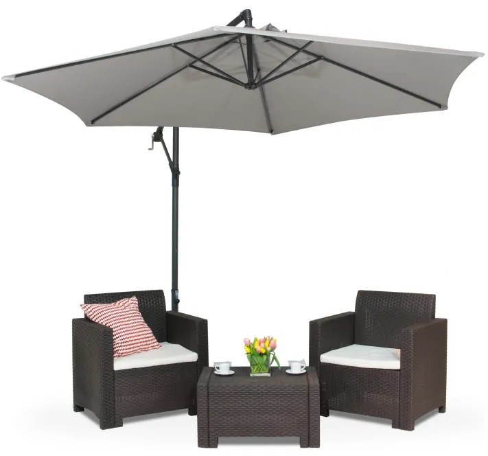 Umbrelă de grădină Napoli ∅3m Garden Point gri