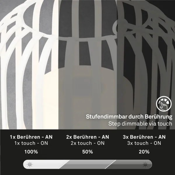 Lampă LED reîncărcabilă dimabilă de masă Brilo LED/2W/5V IP44 alb