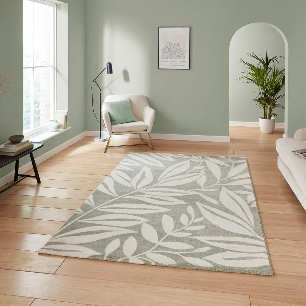 Covor verde deschis 160x230 cm Sorral Leaves – Catherine Lansfield