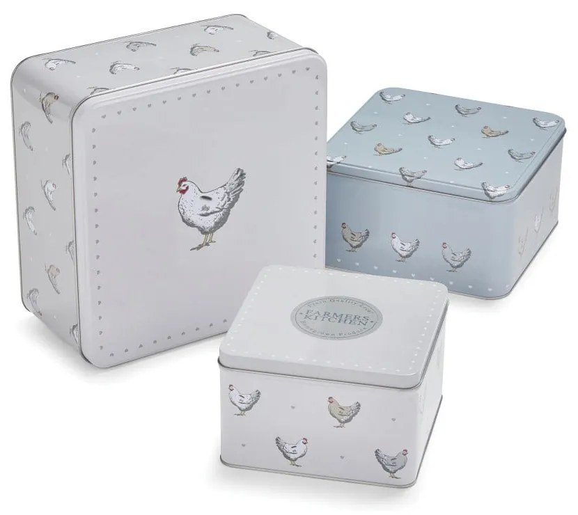Set 3 cutii de alimente din oțel Cooksmart Farmer Kitechen