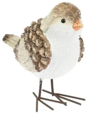 Decorațiune pasăre Winterly, 14,5 x 8,5 x 11 cm,